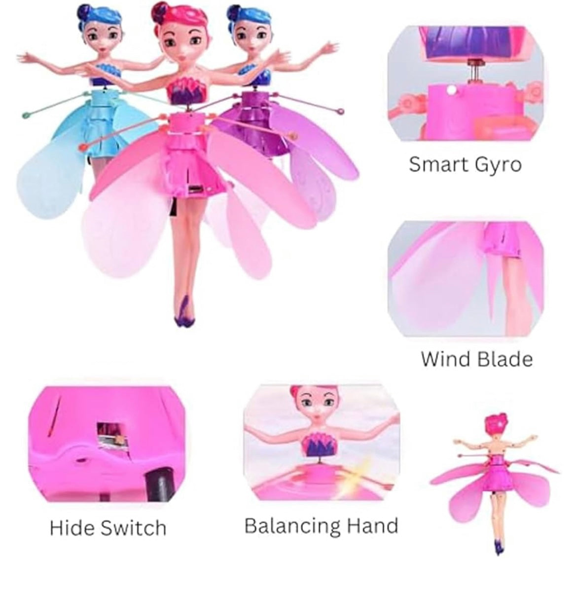 Rechargeable Magical Flying Fairy Doll With Hand Sensor Control (kindly whatsapp for cash on delivery)