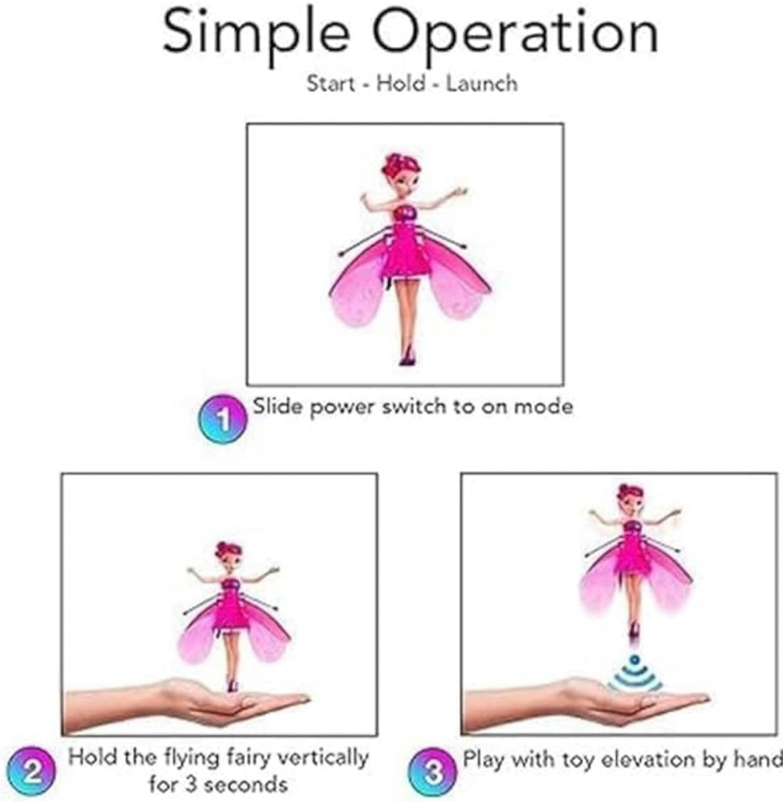 Rechargeable Magical Flying Fairy Doll With Hand Sensor Control (kindly whatsapp for cash on delivery)